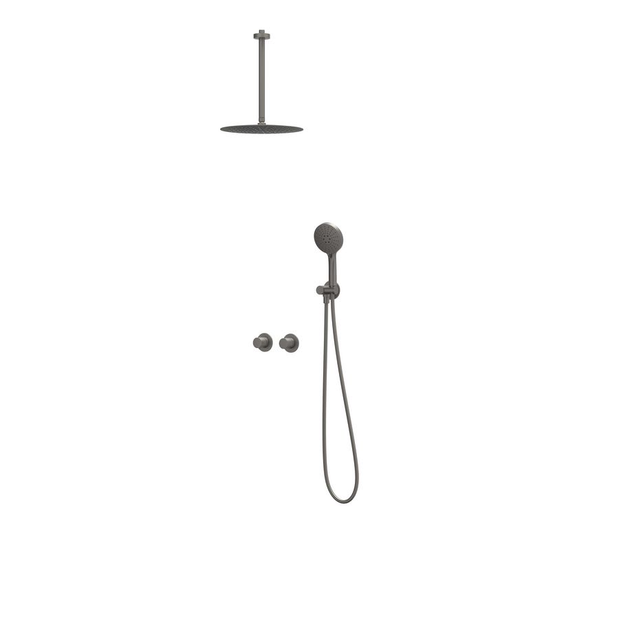 Afbouwdeel regendouche IVY combiset Bond 3 inbouwthermostaat symmetry gebor. metal black CSB3GMCCC incl. inbouwbox