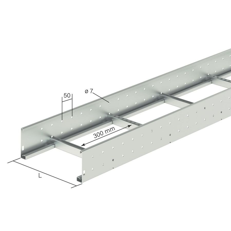 Lengte a 3m. Kabelladder sas300 Thvz B500 H100