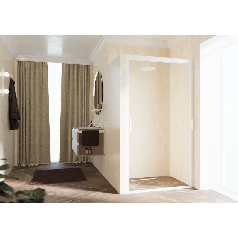 Zephyros 2.0 3p 116 ver.116-122cm helder glas wit mat