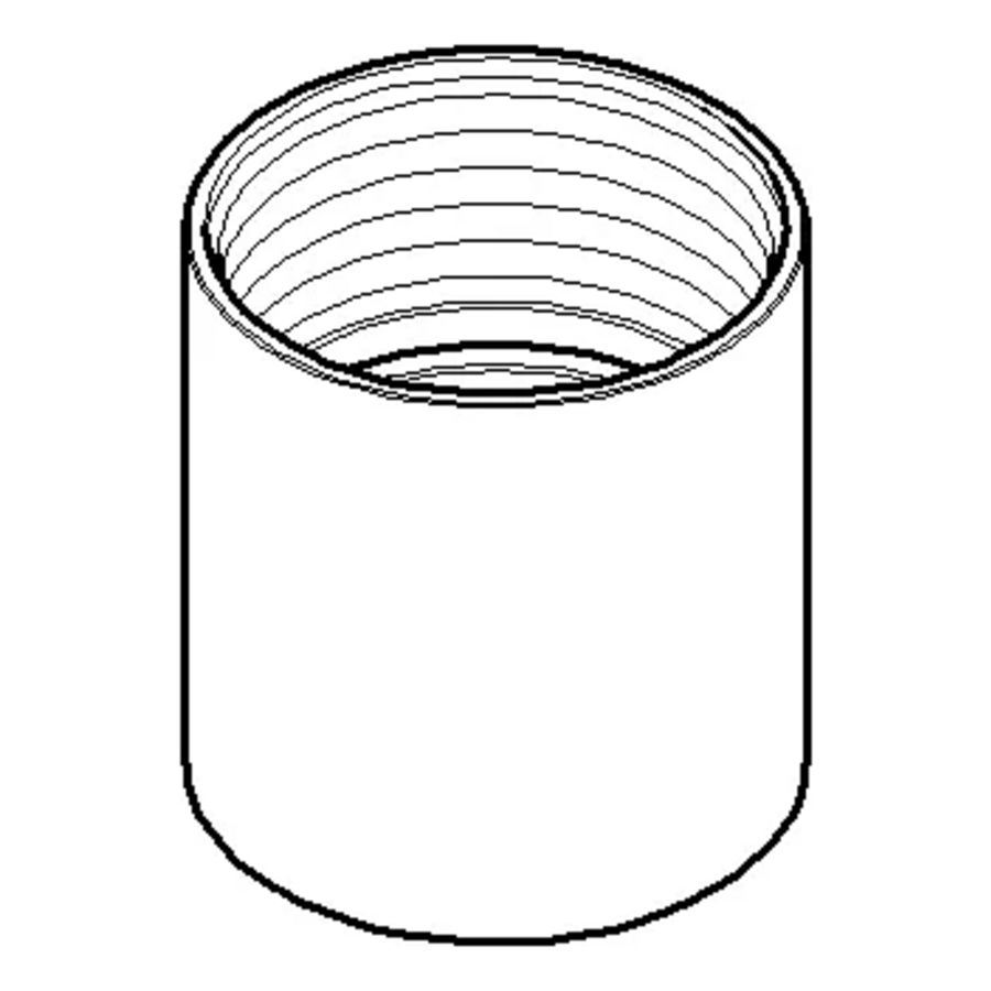 Huls 28x30mm Messing gebors. (23kt Goud)