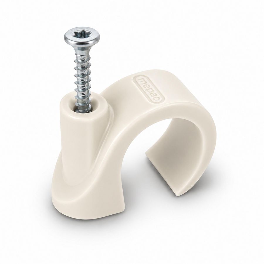 Set a 100st. Schroefclip 16/19mm Crème T10