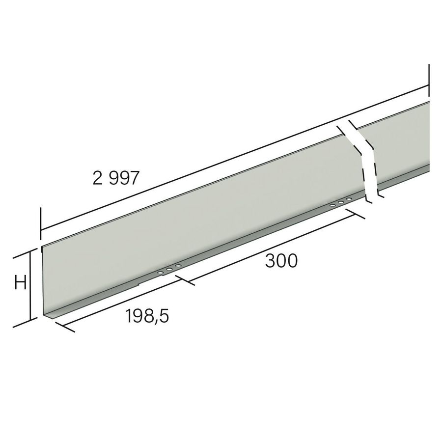 Lengte a 3m. Scheidingsschot Thvz middelzware sport H30
