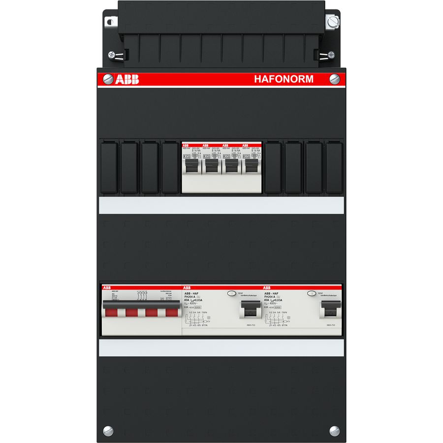 Installatiekast 4x achter 2x30mA + HS 3-f