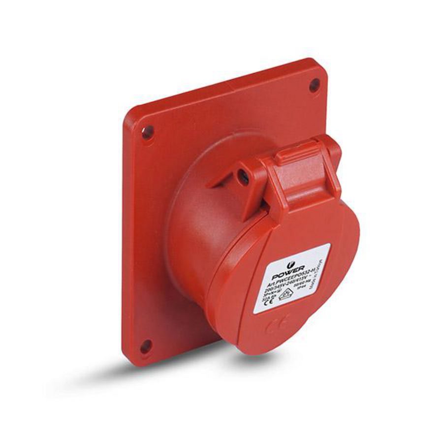 Contactdoos CEE inbouw schuin 5P 32A IP44
