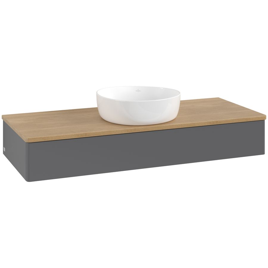 Wastafelonderkast Antao 1200x190x500mm Antr. Matt Lacquer K10011GK