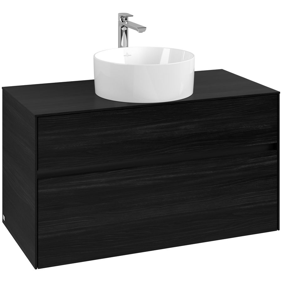 Wastafelonderkast Collaro 1000x548x500mm Black Oak C038B0AB