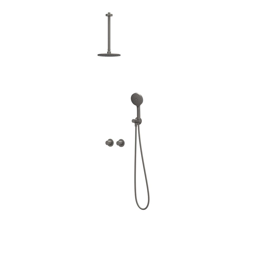 Afbouwdeel regendouche IVY combiset Bond 3 inbouwthermostaat symmetry gebor. metal black CSB3GMDCC incl. inbouwbox