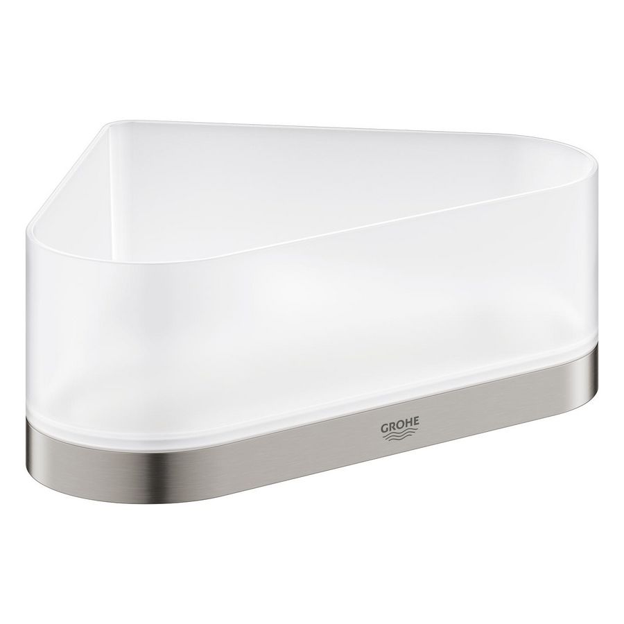 Selection korf met houder hoekmontage 41038DC0 supersteel (rvs look)