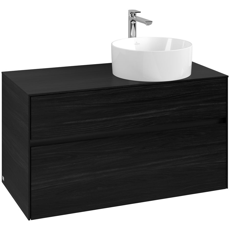 Wastafelonderkast Collaro 1000x548x500mm Black Oak C04000AB