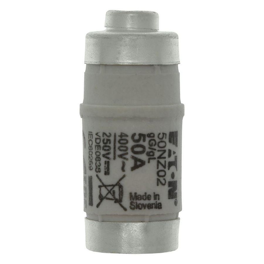 Zekering laagspanning 50A AC 400V D02 gL/gG IEC traag VVE=10