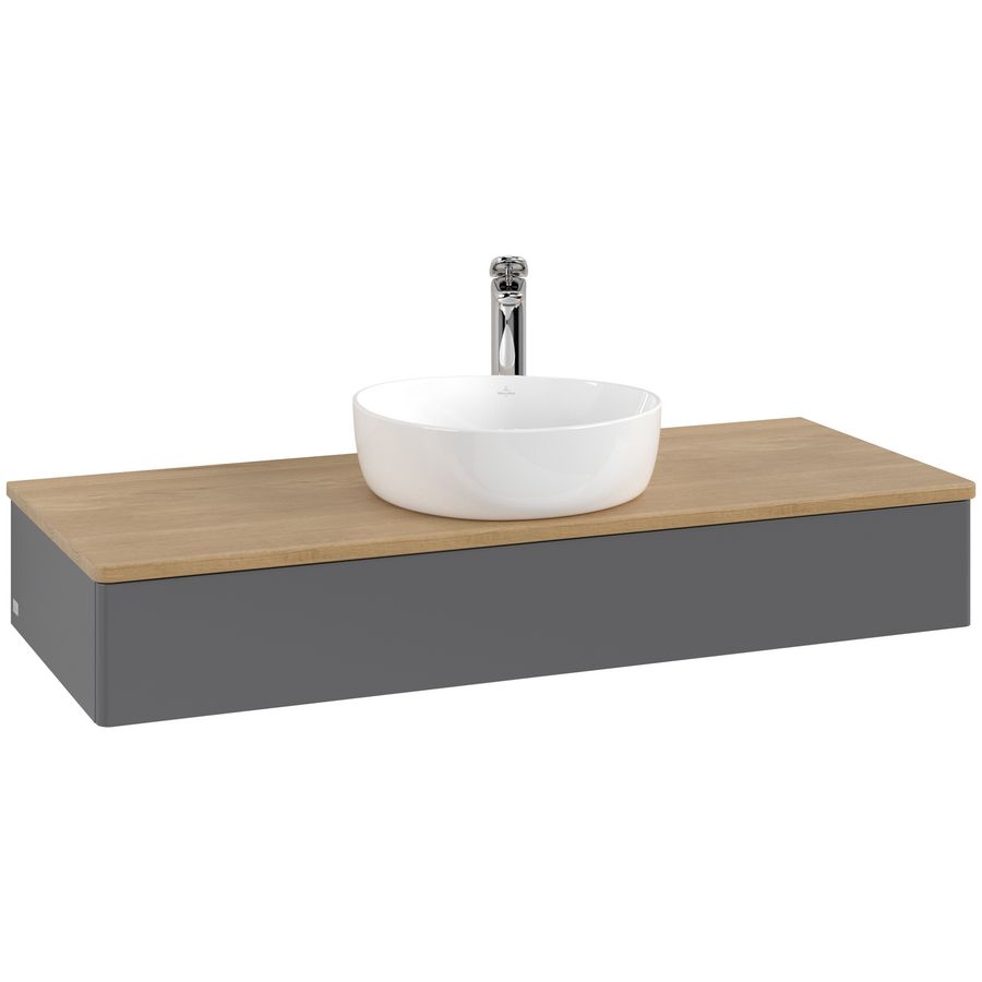 Wastafelonderkast Antao 1200x190x500mm Antr. Matt Lacquer K10051GK