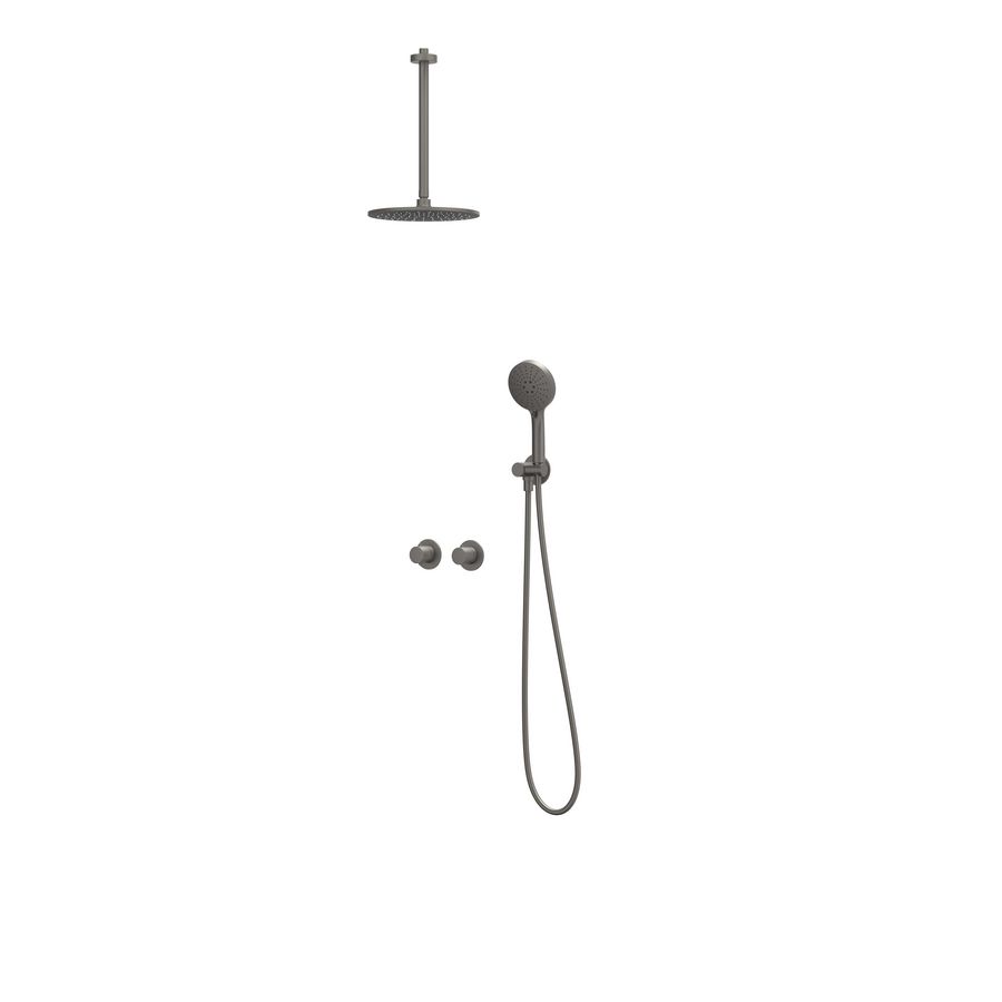 Afbouwdeel regendouche IVY combiset Bond 3 inbouwthermostaat symmetry gebor. metal black CSB3GMECC incl. inbouwbox