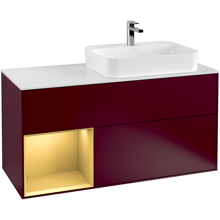 Wastafelonderkast Finion 1200x603x501mm Peony Matt Lacquer F391HFHB
