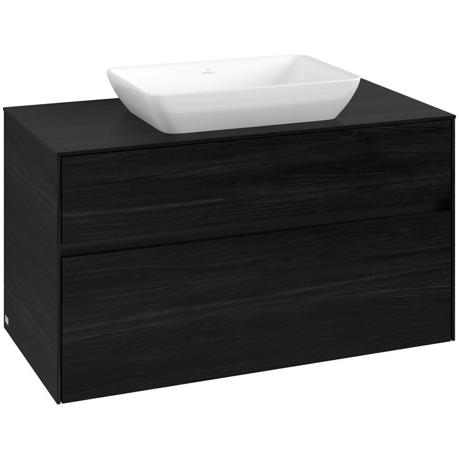 Wastafelonderkast Collaro 1000x548x500mm Black Oak C109B0AB