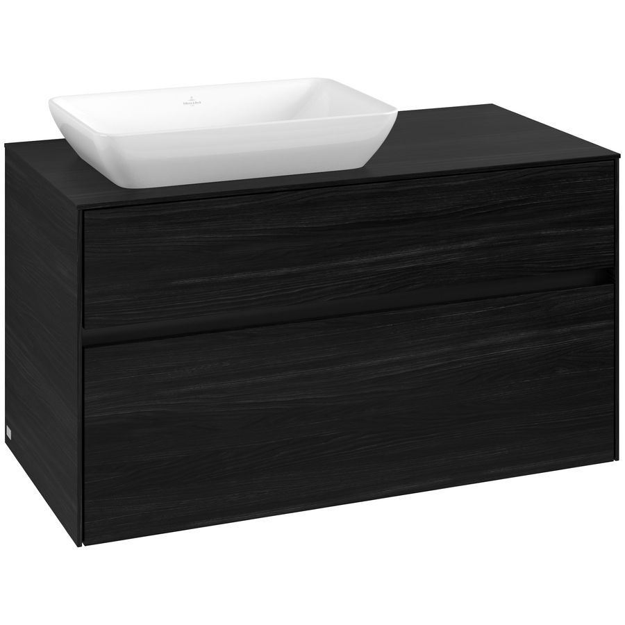 Wastafelonderkast Collaro 1000x548x500mm Black Oak C11000AB