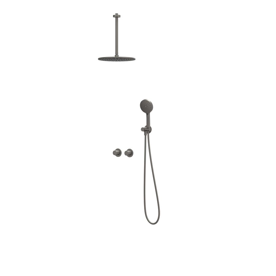 Afbouwdeel regendouche IVY combiset Bond 3 inbouwthermostaat symmetry gebor. metal black CSB3GMFCC incl. inbouwbox