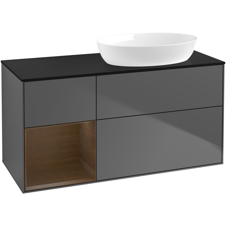 Wastafelonderkast Finion 1200x603x501mm Antr. Matt Lacquer FA42GNGK