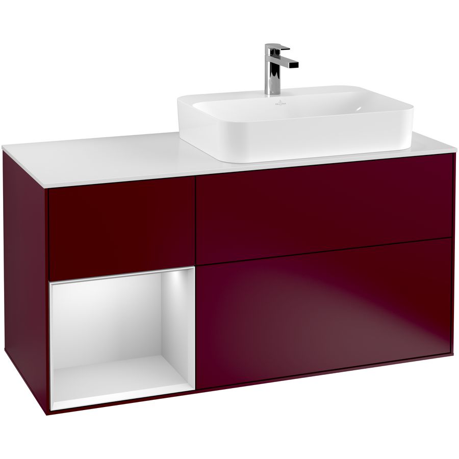 Wastafelonderkast Finion 1200x603x501mm Peony Matt Lacquer F391MTHB
