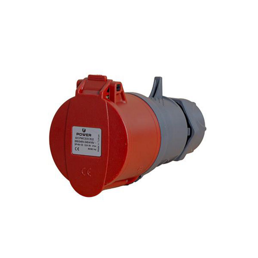Contrastekker 5-polig 32A IP44 rood