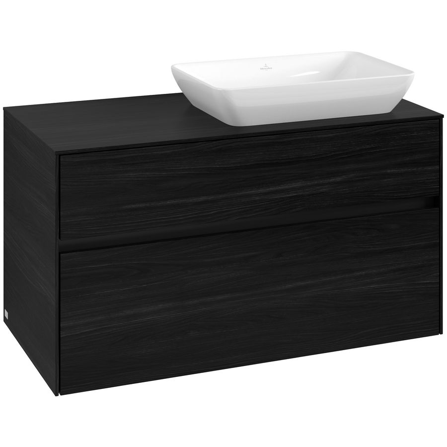 Wastafelonderkast Collaro 1000x548x500mm Black Oak C11100AB