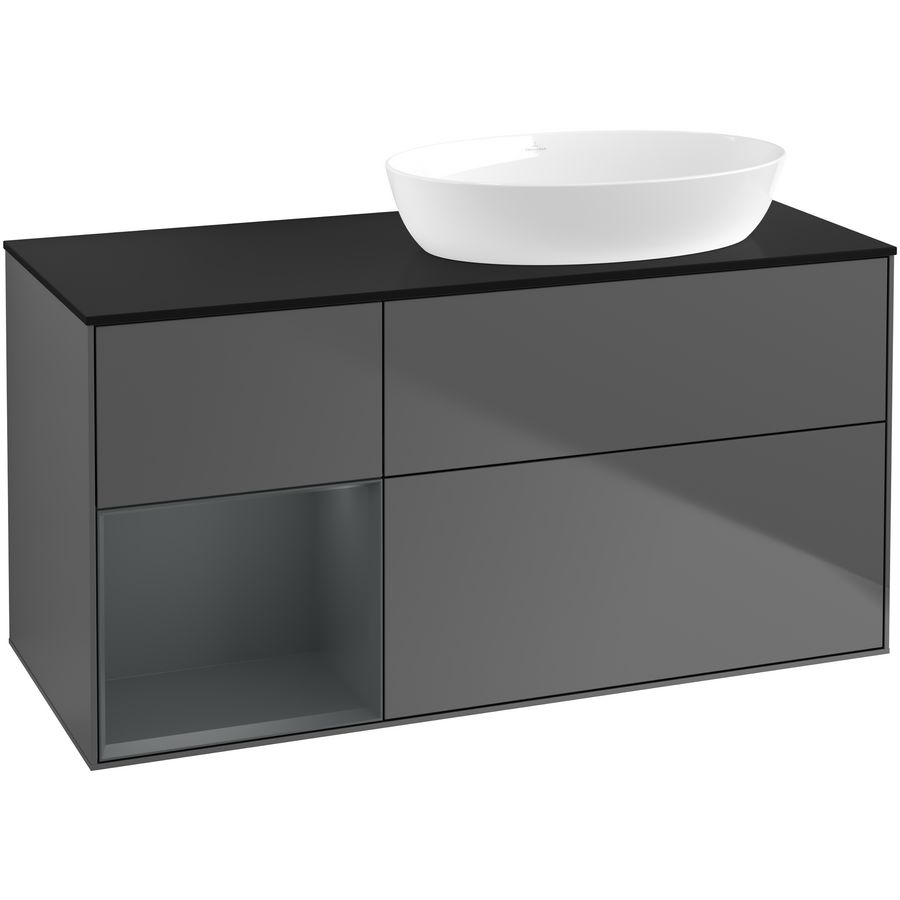 Wastafelonderkast Finion 1200x603x501mm Antr. Matt Lacquer FA42HGGK