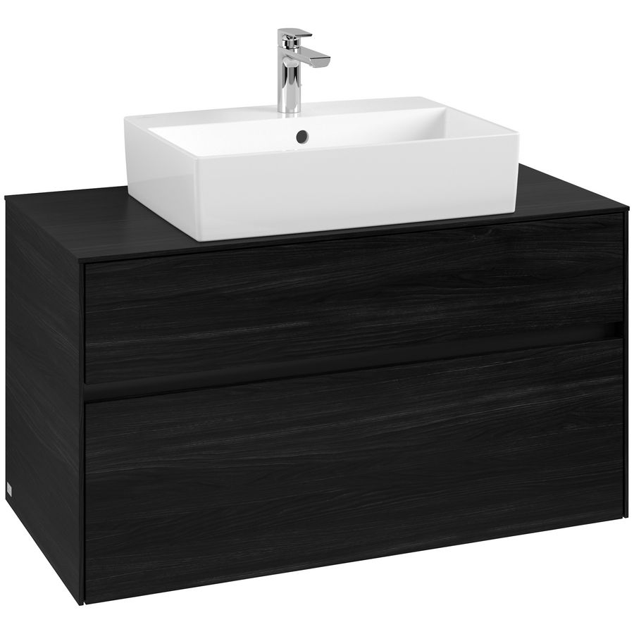 Wastafelonderkast Collaro 1000x548x500mm Black Oak C12500AB