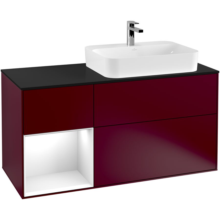 Wastafelonderkast Finion 1200x603x501mm Peony Matt Lacquer F392GFHB