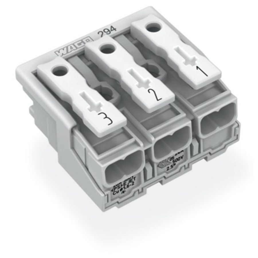 Kroonklem Drukknop extern z. PE-contact wit 294-5043 VVE=500