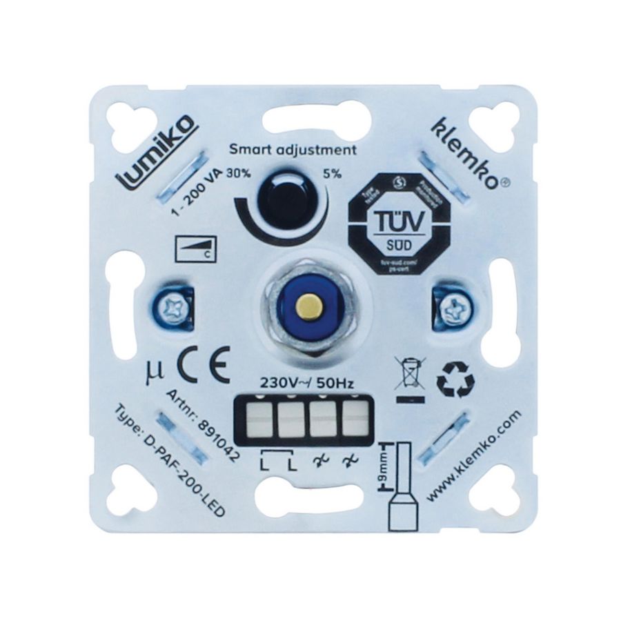Universele leddimmer faseafsnijding tussen 1-200W