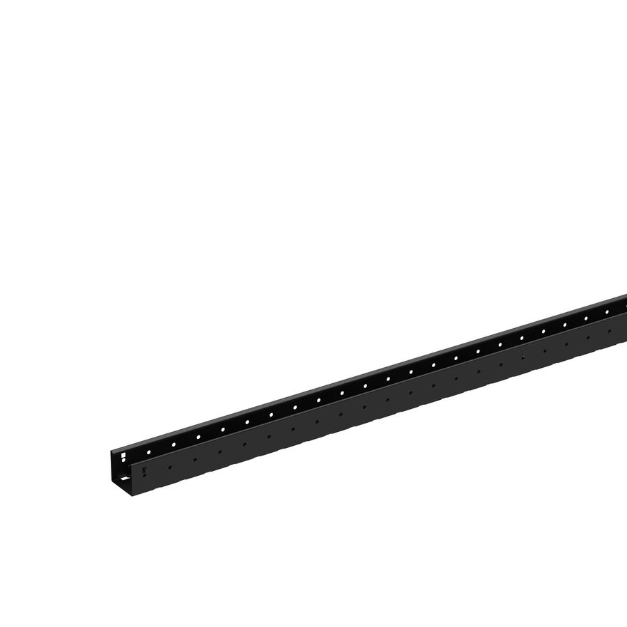 Lengte a 3m. Kabelgoot zijperforatie 70mm D1mm zwart KG281