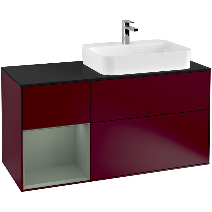 Wastafelonderkast Finion 1200x603x501mm Peony Matt Lacquer F392GMHB
