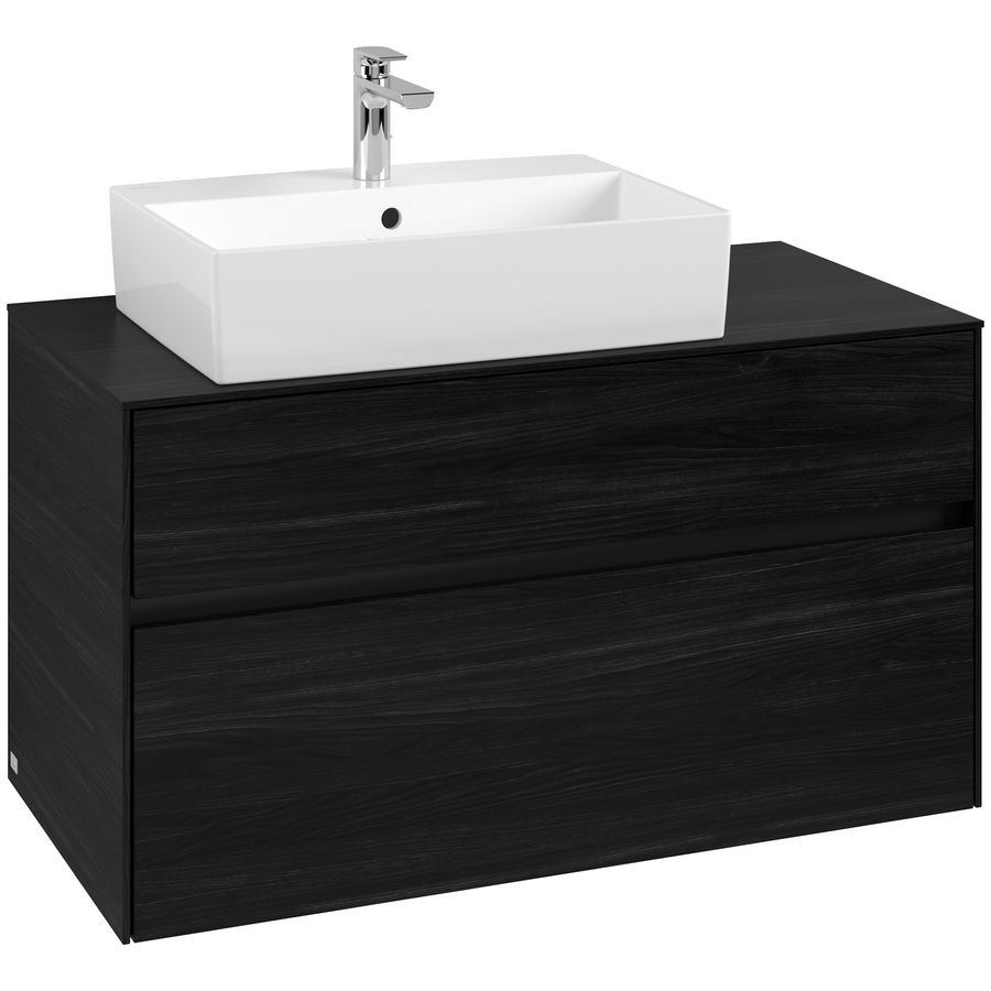 Wastafelonderkast Collaro 1000x548x500mm Black Oak C126B0AB