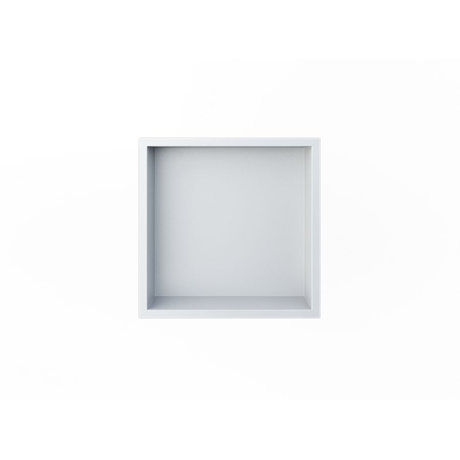 Inbouwnis Basic BOX 300x300x70mm rvs met flens wit