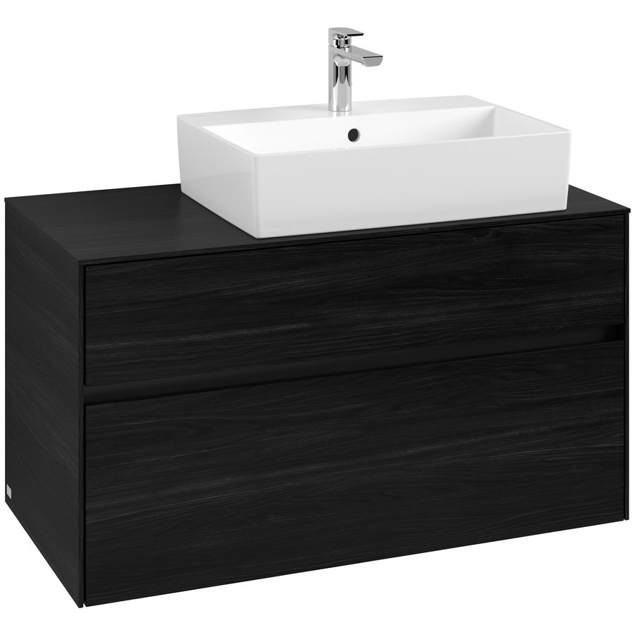 Wastafelonderkast Collaro 1000x548x500mm Black Oak C12700AB