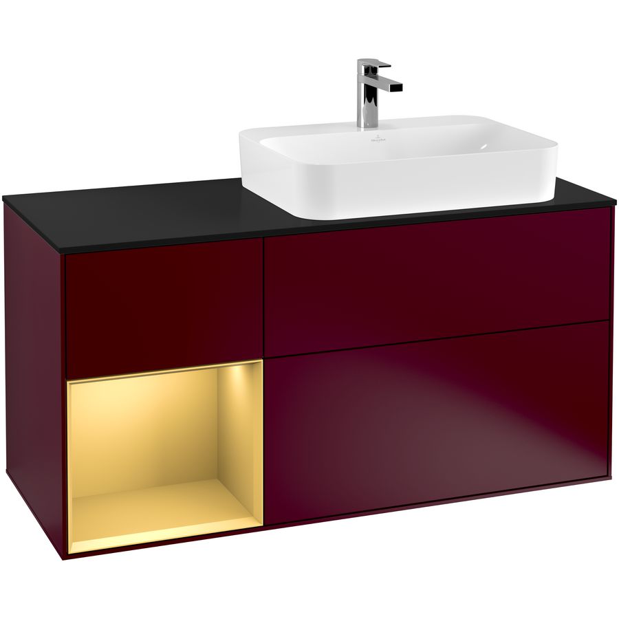 Wastafelonderkast Finion 1200x603x501mm Peony Matt Lacquer F392HFHB