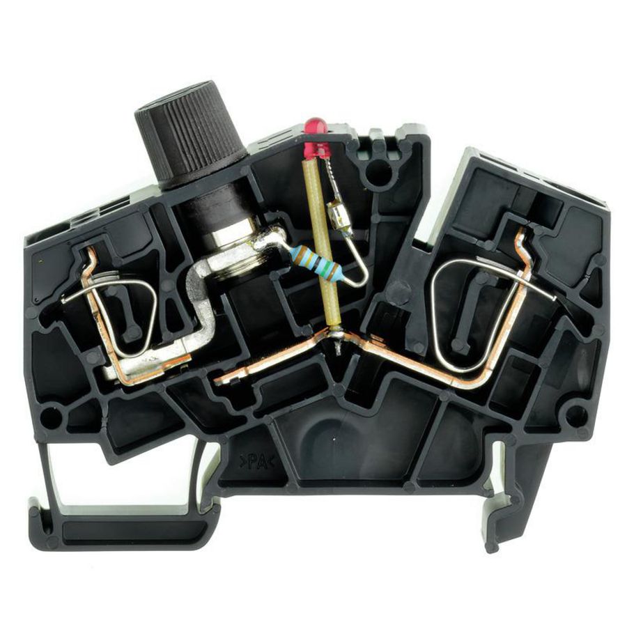 Zekeringsklem zwart 6mm² 10A 250V Nu VVE=20