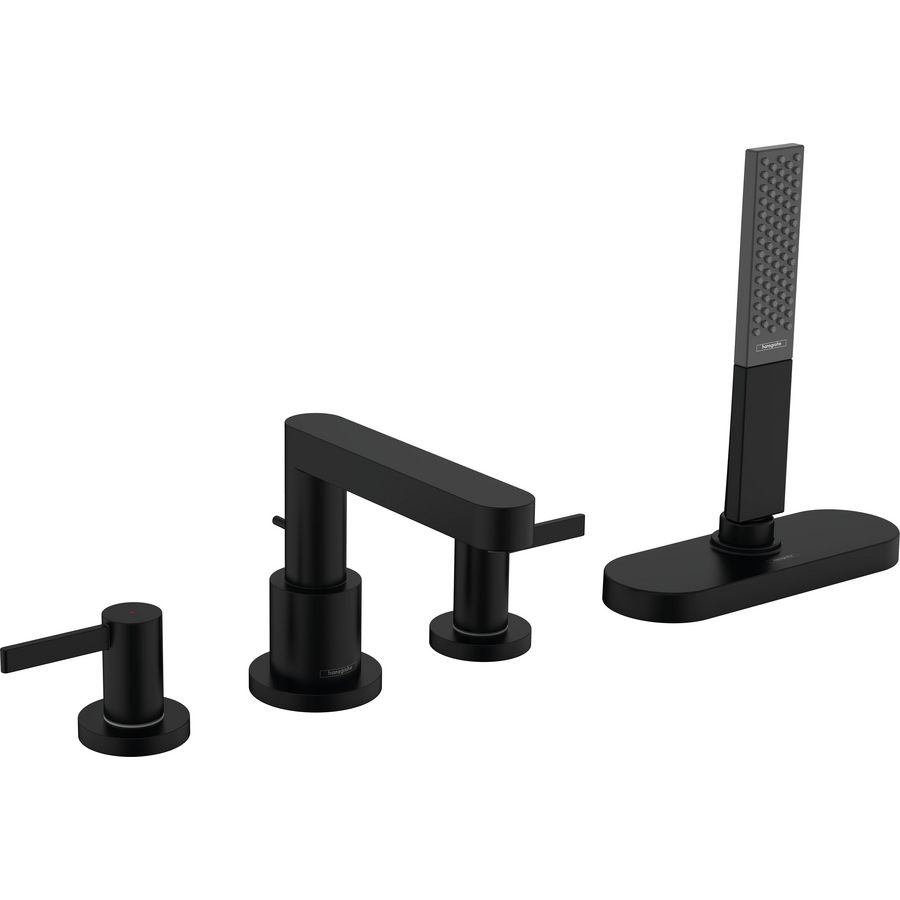 Afbouwdeel Finoris 4-gats 1-hendel badrandmengkraan sprong 152mm mat zwart S-Box