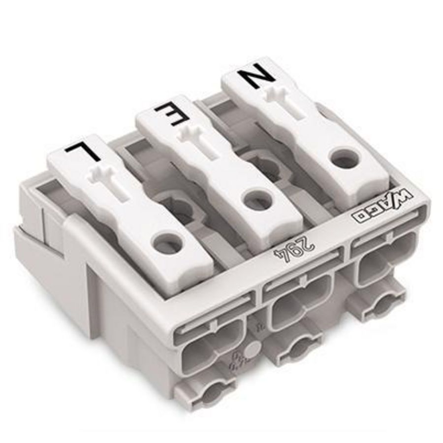 Kroonklem Drukknop extern wit 294-4093/3025-000 VVE=500