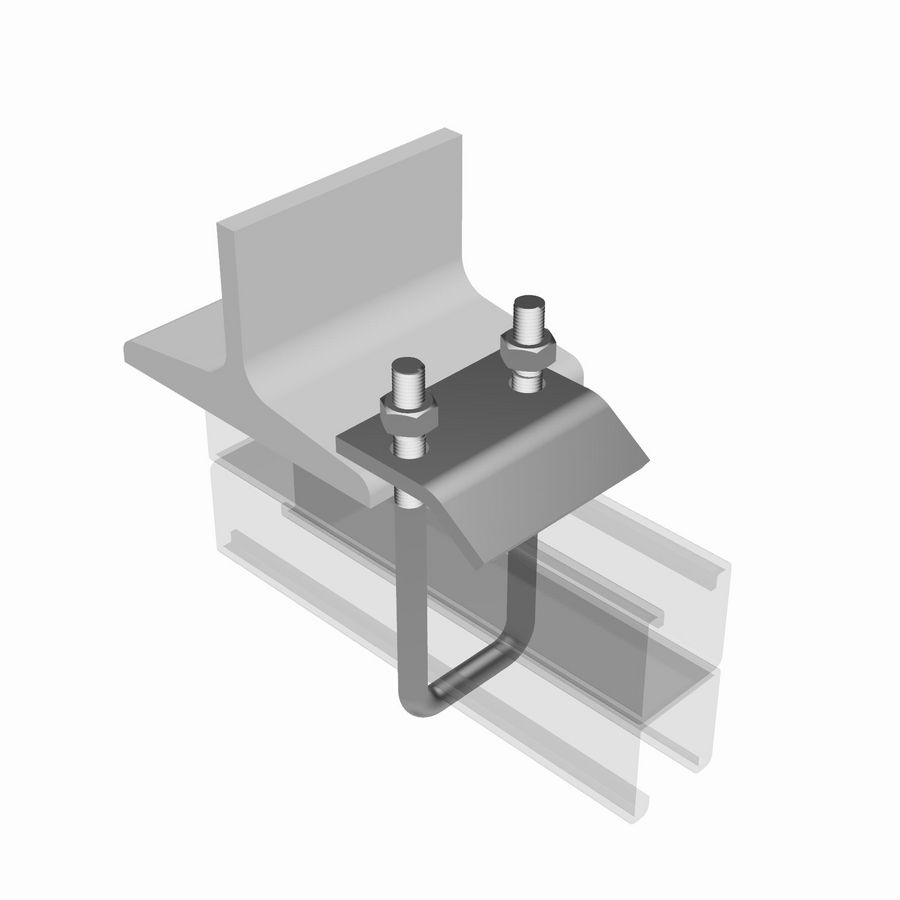 Balkklem met U-Bout GS RVS 316 82x41