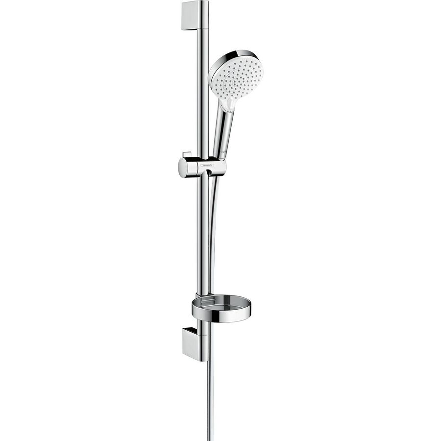 Crometta Vario doucheset 650mm wit/chroom met Casetta zeepschaal
