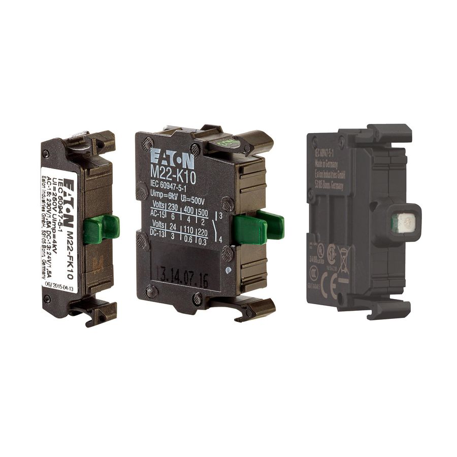 Element Led wit bodemmont. cage clamp M22-CLEDC-W VVE=20