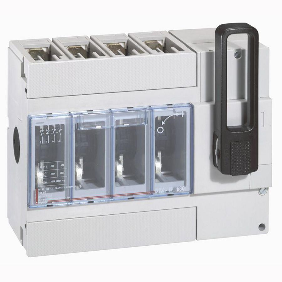 Lastscheider DPX-IS630 front 4-polig 400A kooiklemaf. DPX-IS