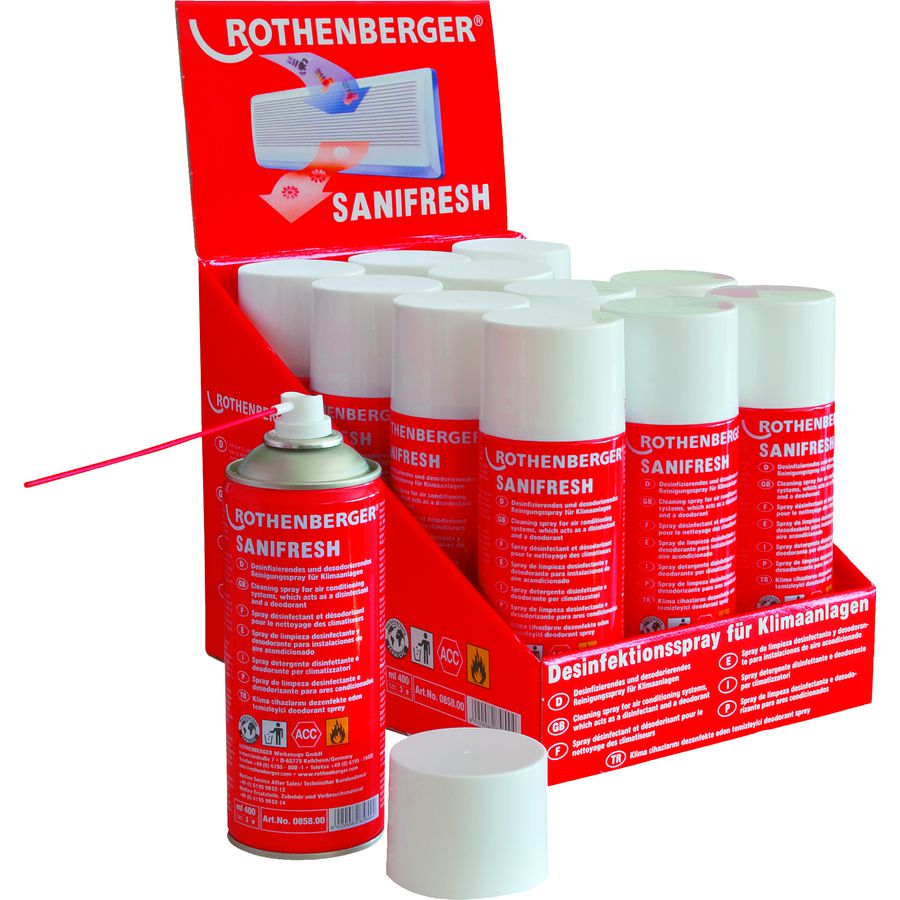 Reinigingsspray Sanifresh tbv airco-verdampers (desinfecterende + desodoriserende)