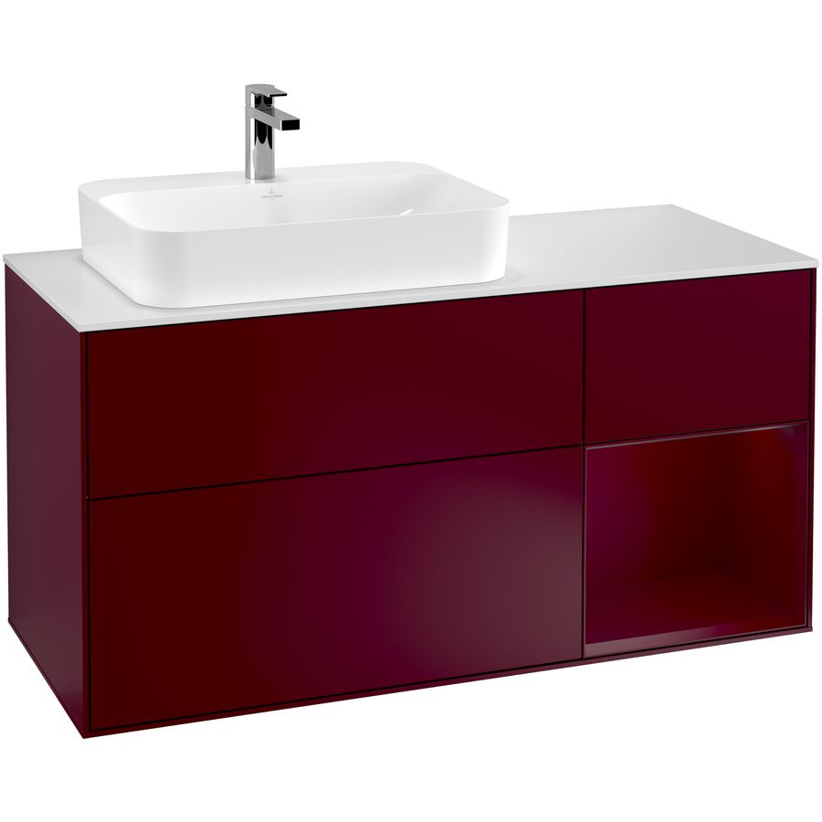 Wastafelonderkast Finion 1200x603x501mm Peony Matt Lacquer F401HBHB