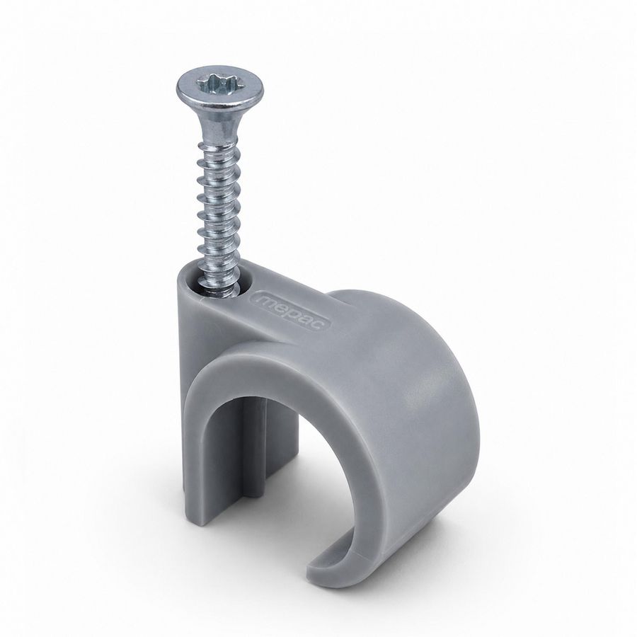 Set a 100st. Schroefclip voor flexbuis 16/19mm grijs