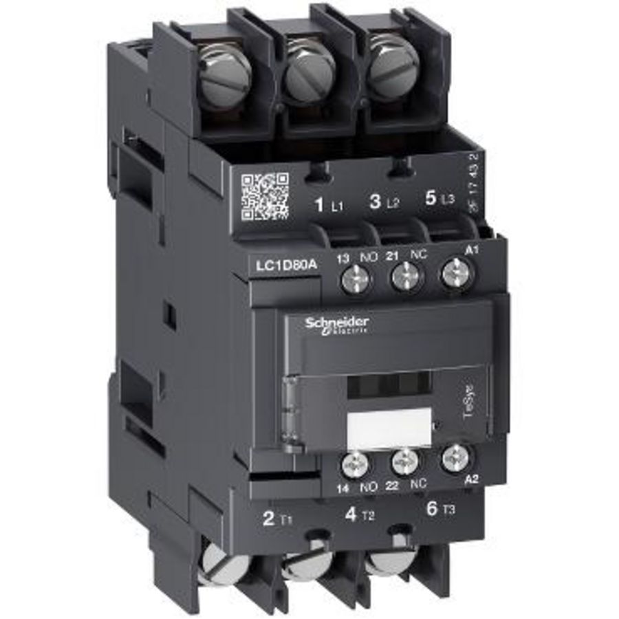 Contactor 3P 80A AC-3 <440V 220V AC 50/60Hz for TeSys D