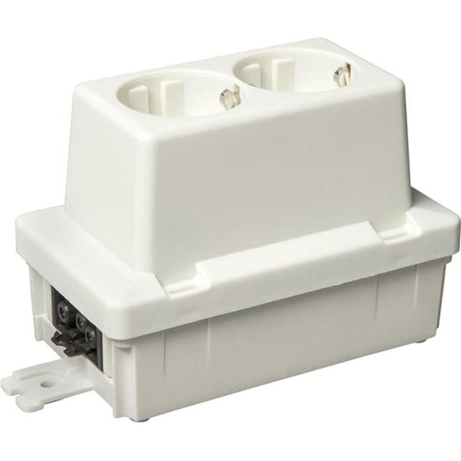 Wandcontactdoos 2-v GST18 voeding trekdoos recycled VVE=5
