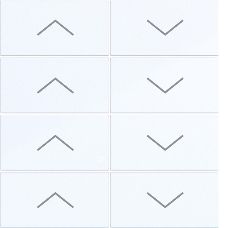 Afdekking KNX taster 8-v hoog/laag A.x/C.x lichtwit glanzend