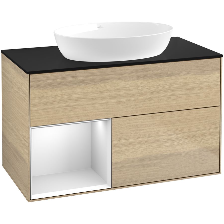 Wastafelonderkast Finion 1000x603x501mm Oak Veneer FA12MTPC