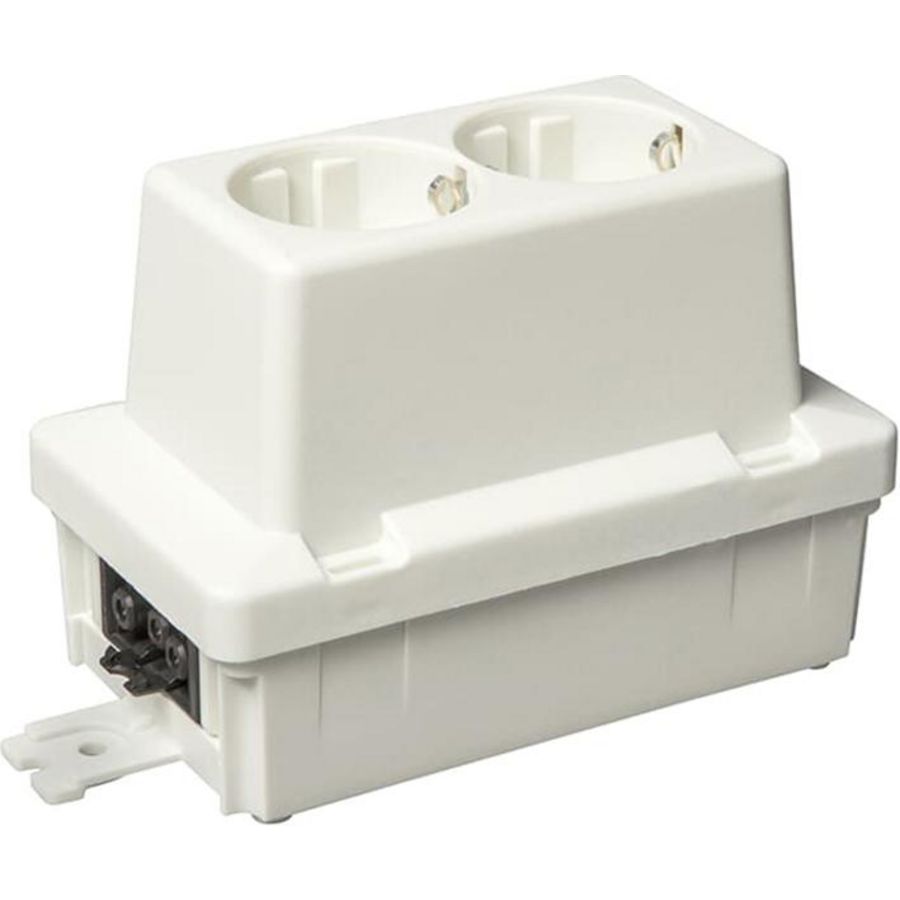 Wandcontactdoos 2-v GST18 voeding einddoos recycled